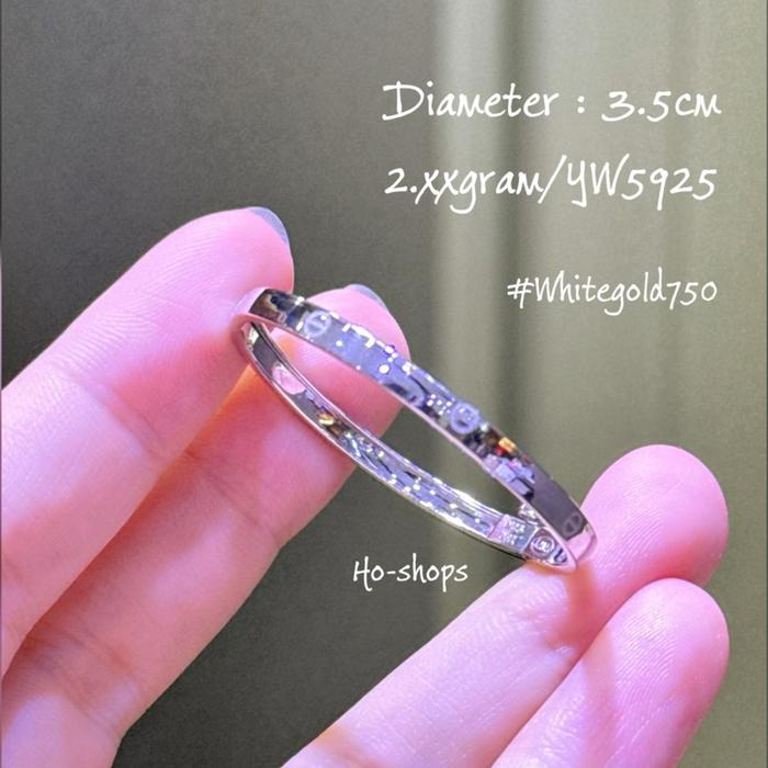 Gelang Baby / Anak Bangle Mas Putih Kadar 750 Asli Emas