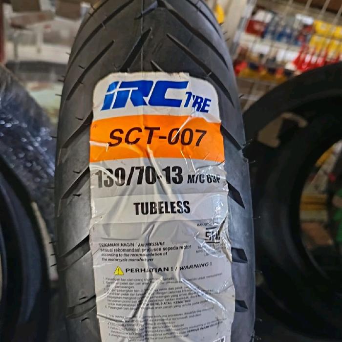 IRC Ban Luar SCT-007 130/70-13  Tubeless untuk Sepeda Motor Performa Tinggi bawan motor PCX 160 bela