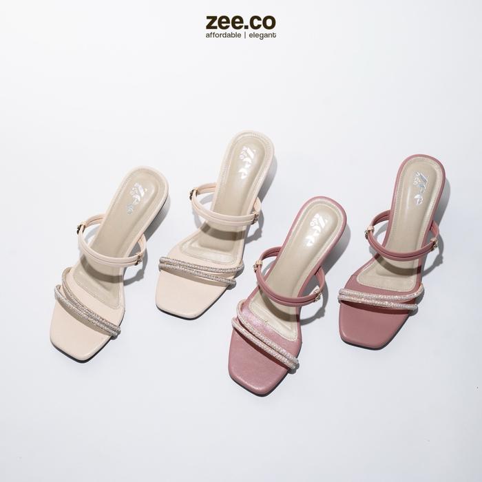 Sandal Wanita Zee Flamour Super Premium Hak 5cm Tahu - Sendal Heels Elegant - Shoes