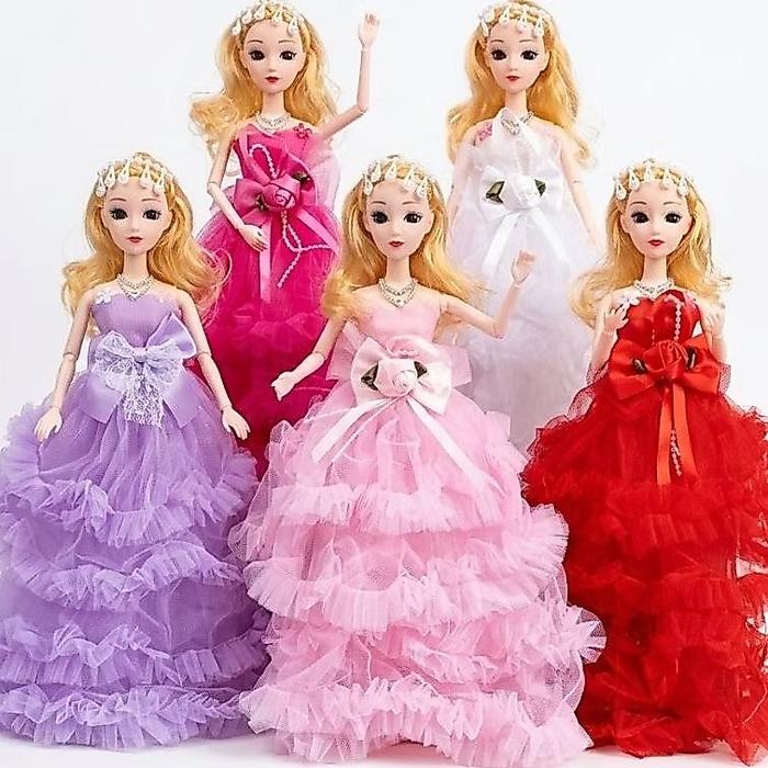 BONEKA PRINCESS B3RBI GAUN PESTA TANGAN TEKUK MAINAN ANAK PEREMPUAN CANTIK TEKUK