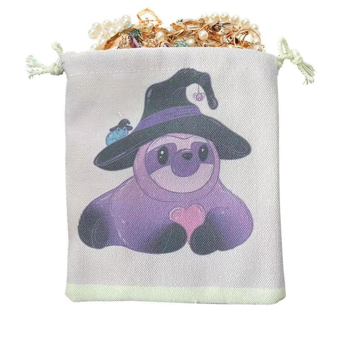 Tarot Card Bag Tarot Card Storage Bag Sloth Printed Soft Tarot Cards