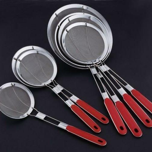 Saringan Penggorengan Stainless Jumbo Gagang Panjang Saringan Minyak