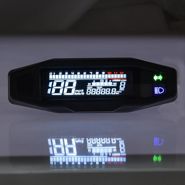 Baru Motor LCD Speedometer Digital Odemeter Injeksi Listrik Universal
