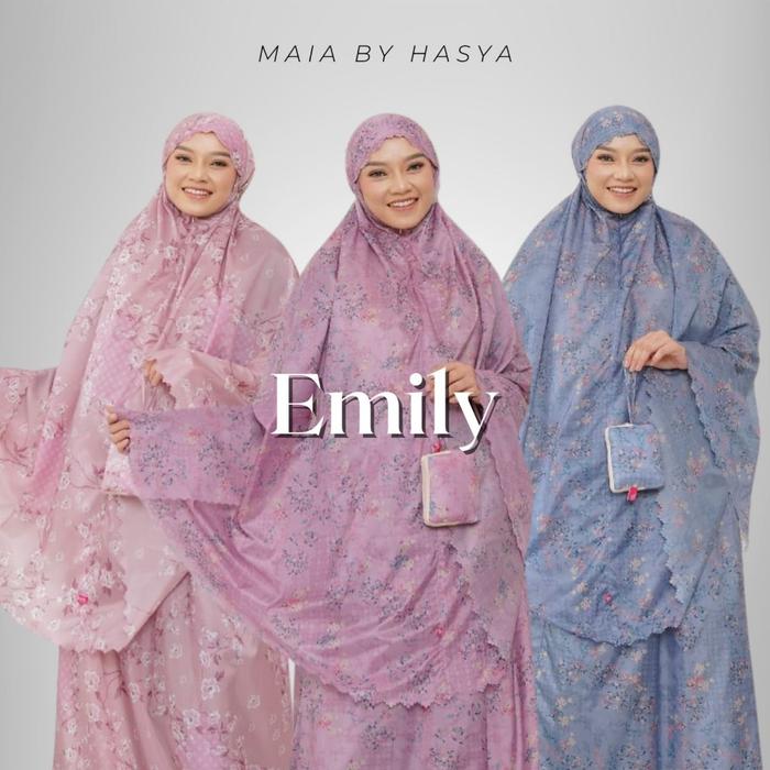 TERLARIS MAIA BY HASYA - MUKENA TRAVELING MINI POUCH EMILY SERIES - (FREE SAJADAH MUKA DAN GANTUNGAN