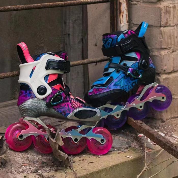 PREMIUM (READY) terjamin sepatu roda anak inline skate junior carbon freestyle yjs x5 pro terlaris