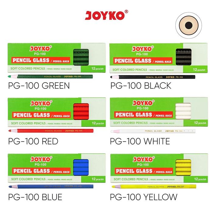 [PACK] Pensil Kaca | Pencil Glass Warna - Joyko PG 100 Murah !