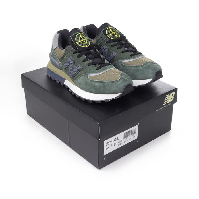 Sepatu Stone Island X New Balance 574 Legacy Dark Green - NB 574