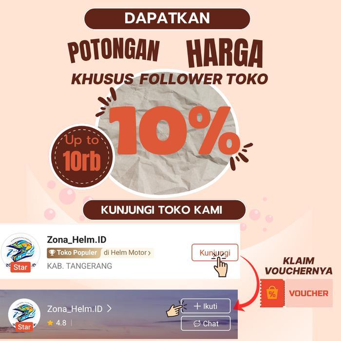 Helm Bogo Retro Carglos Dewasa Wanita Hijab Cepol Ukuran Jumbo XL XXL Bersertifikat SNI