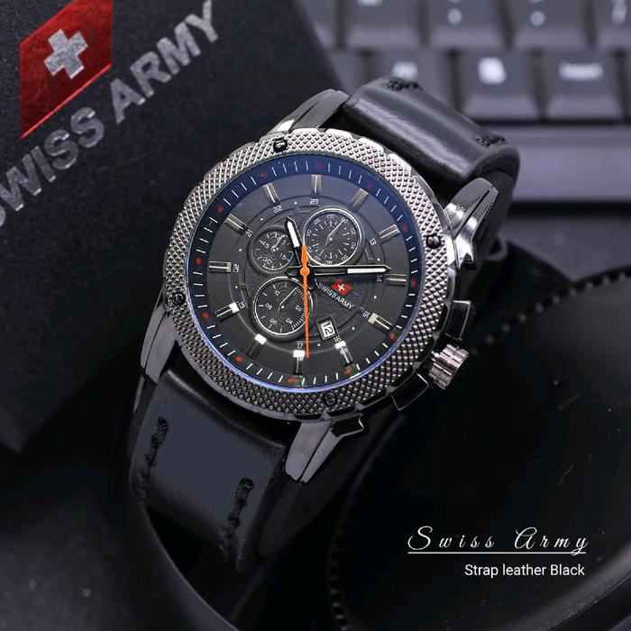 JAM TANGAN PRIA SWISS ARMY MASTER ANALOG PREMIUM BLACK