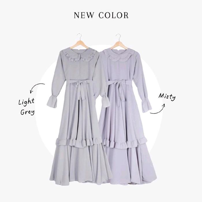 Dres Zyla Jumbo M L XL Gamis Pantai Wanita Elegan Gamis Ceruty BabyDoll Premiun Full Puring Gamis Le