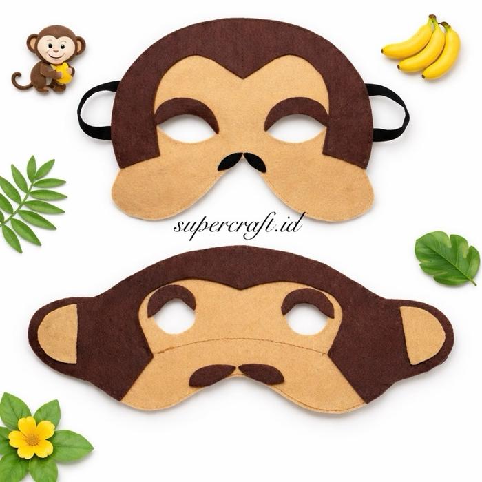 Topeng monyet Kostum Karakter Hewan Monyet Bando Monyet Pisang Kostum Monkey Kostum Monyet