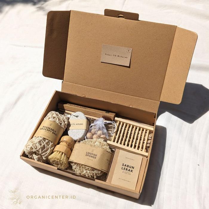 > Hampers Organicenter Premium Lebaran Idul Fitri Gift Set Ramah Lingkungan Hadiah Ulang Tahun Wisud