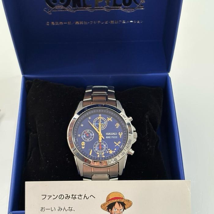 Seiko Japan Edition x One Piece 20th Anniversary Limited 5000pcs Jam Tangan Quartz 41mm Biru