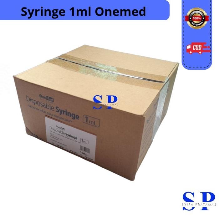 Per Box Spuit 1cc Onemed Dengan Needle 26G / Syringe 1ml One Med