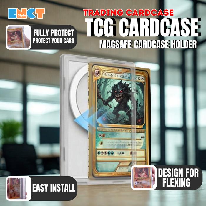 Card MagSafe TCG Dompet Magnetik Kartu Koleksi Photocard Case HP Clear Frosted Premium HD Universal
