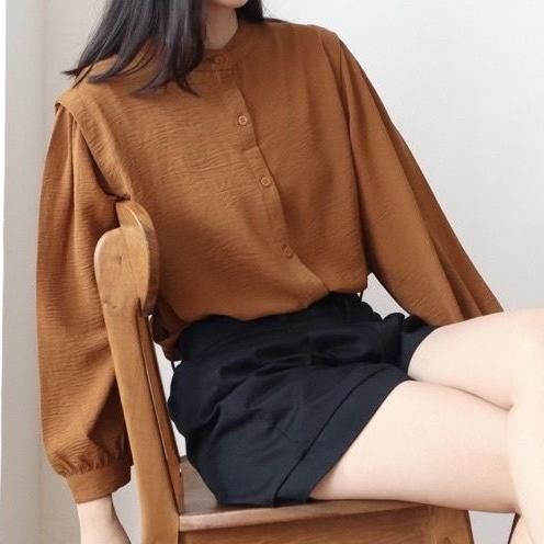 grosir_solo || AISA BLOUSE CRINKLE AIRFLOW / River Blouse Oneck longsleeve / River blouse crinkle ju