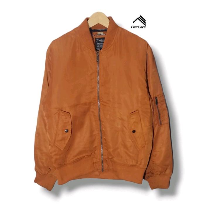 FIELD CORE Bomber Jacket Orange Mustard Size tag L (P67xL58)  Jaket Casual Pria