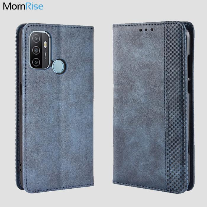 For OPPO A53 / A32 2020 Case Book Wallet Vintage Slim Magnetic