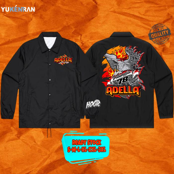 JAKET COACH AMC INDONESIA 78 ADELLA GARUDA DESIGN SIMPLE KEREN CASUAL BAHAN ANTI AIR COACH JAKET KEC