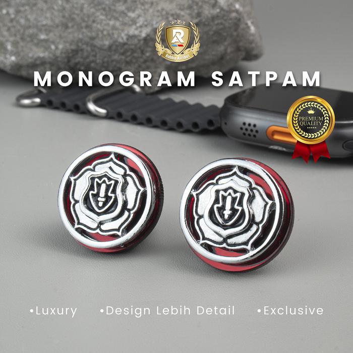 Monogram satpam | kewenangan satpam | pin  satpam | gada satpam | mitra | wing satpam Emas Gold Bros