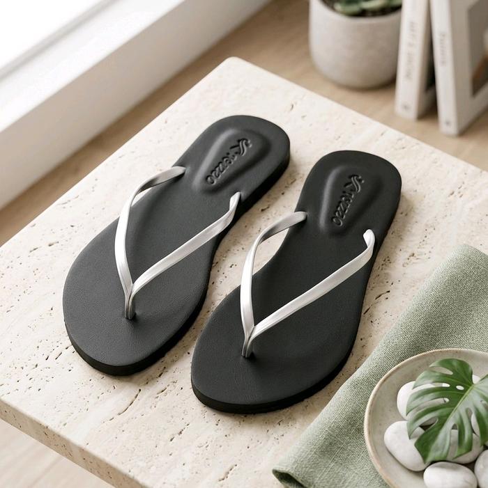 Kazeo Sandal Wanita Teplek Dagadu Jepit Silang Hitam dengan Desain Elegan dan Nyaman