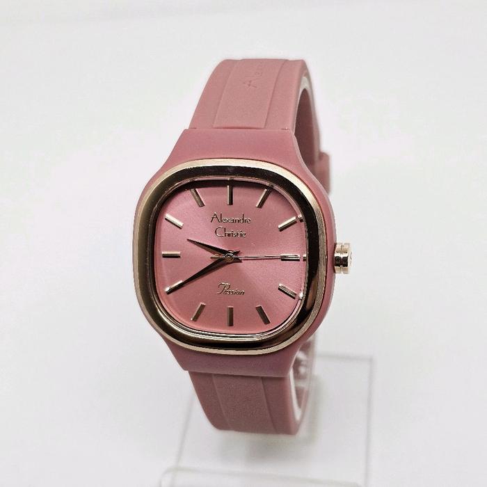 ALEXANDRE CHRISTIE Jam Tangan Wanita Fashion 2B77 LHRRGPN dengan Desain Elegan Warna Pink dan Tali K