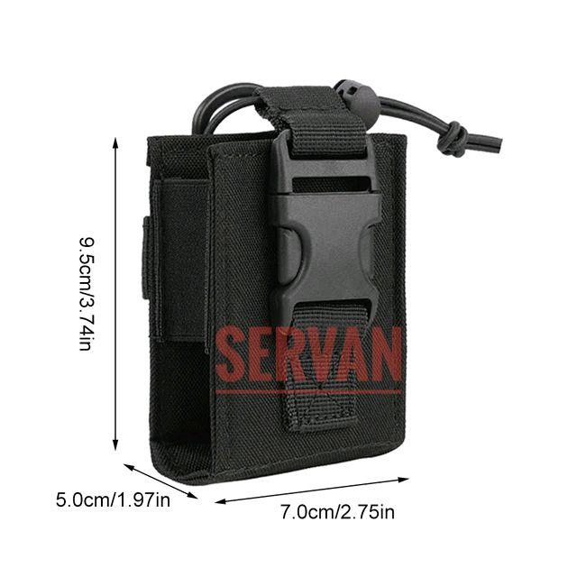 Sarung Ht Pouch Ht tempat walkie talkie Tas kecil Radio Taktis molle karet buckle kunci sodok multif
