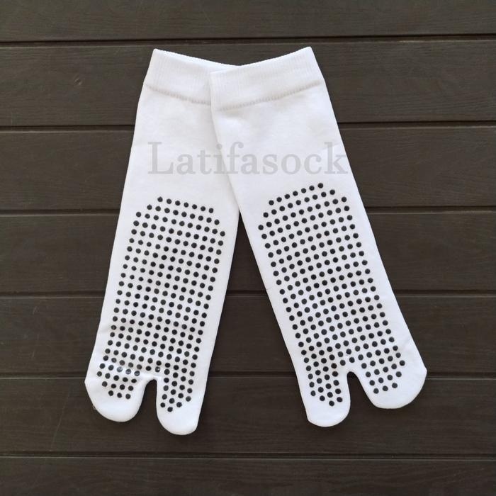 LatifaSock Kaos Kaki Anti Slip Pendek Jempol Muslimah Cewe Dewasa Bahan Premium Motif Polos Telapak 