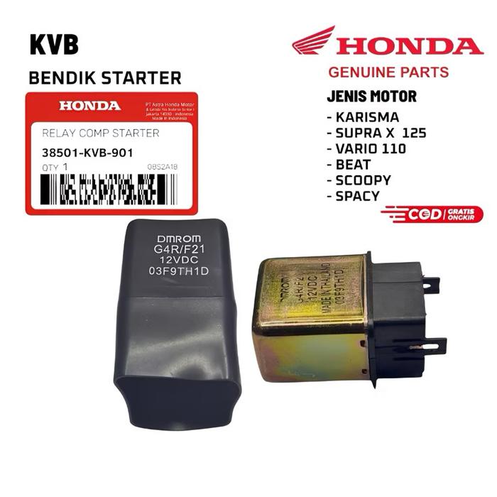 Honda Bendik Starter KVB 38501-KVB-901 untuk Vario 110 Beat Fi Scoopy Spacy Karisma Supra X 125
