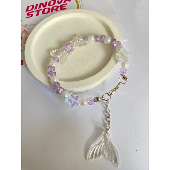 GELANG MANIK MANIK AESTHETIC bandul ekor/gelang manik manik/barang cewek aesthetic/gelang couple