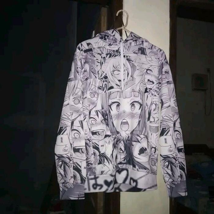 Hoodie Sweater Ahegao, PRELOVED PEMAKAIAN