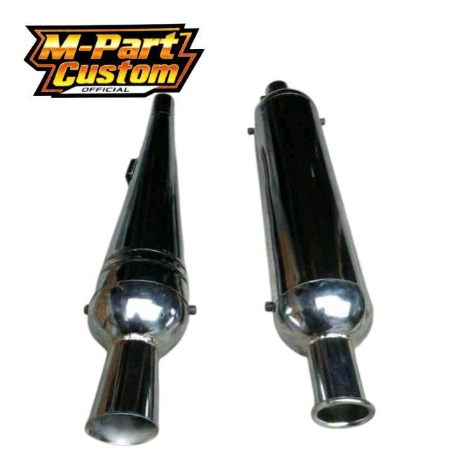 [GM] Knalpot custom BSA model botol MOTOR CUSTOM