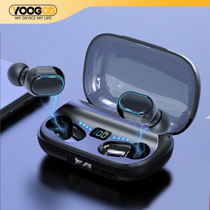 T11 Earbuds Wireless Earphone Bluetooth Headset 5.0 TWS Earpods Olahraga Tak Terlihat Powerbank