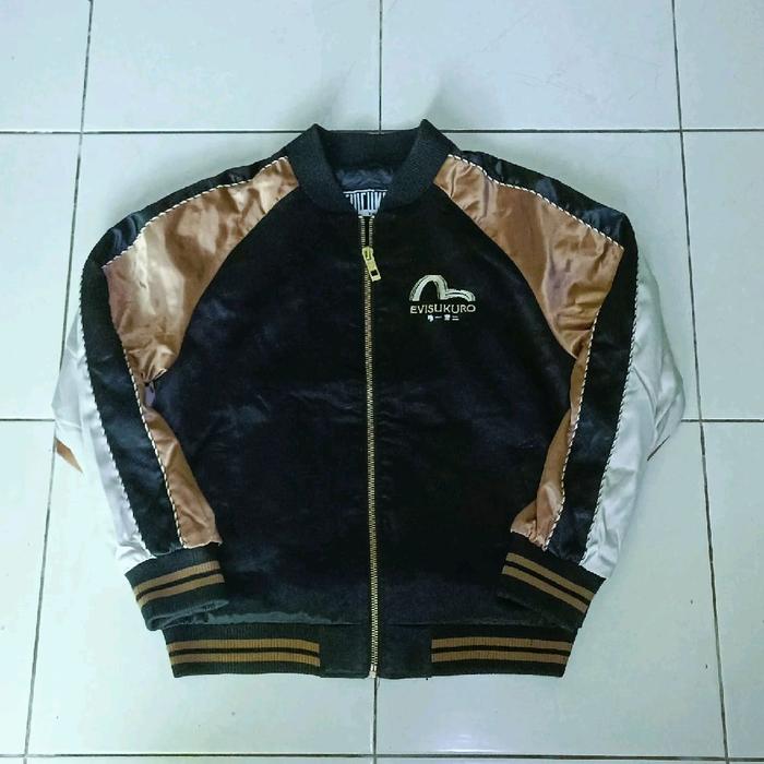 evisu kuro demon sukajan bomber jacket