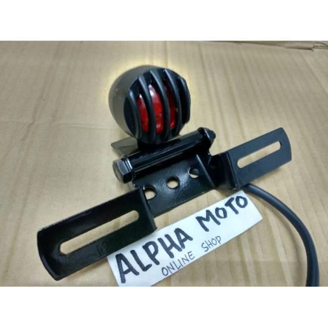 Lampu stop bulat japstyle custom harley  klasik cb grill rem kastem w175 benelli motobi evo 152 200