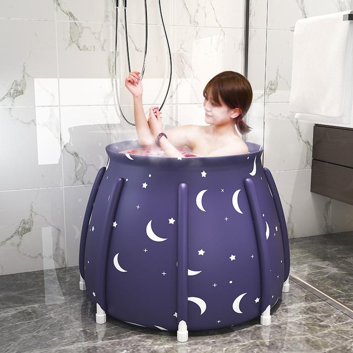 Bathroom Barrel Home Portable Bathtub Blue Starry Sky Bathtub For