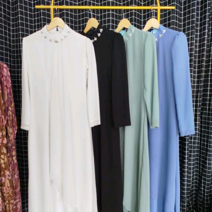 ABAYA GAMIS JUBAH TERBARU BY.ALKABIR Dengan Pilihan Warna Putih Hitam Tosca dan Biru Muda untuk Tamp