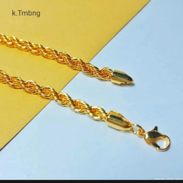 Kalung perhiasan accessories fashion pria ,kalung tambang, kalung perhiasan mirip mas asli ,perhiasa