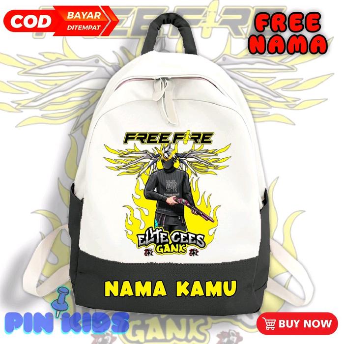 tas & koper [GRATIS] Nama Tas Ransel Anak Krakakter Skin Game Free Fire/ Tas Kantong Anak Sekolah/Me