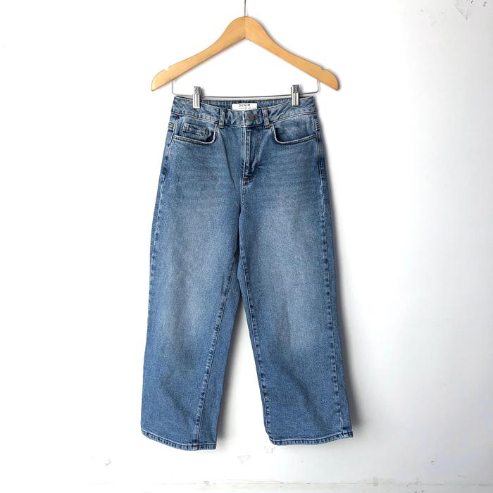 LIKE NEW Dorothy Perkins Mom 7/8 Jeans [US4 fits S-M kecil] Celana Panjang Wide Leg Original Denim P