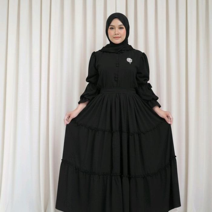 aura dress ld 100 ,dress ceruty ,dress pesta,dress muslim