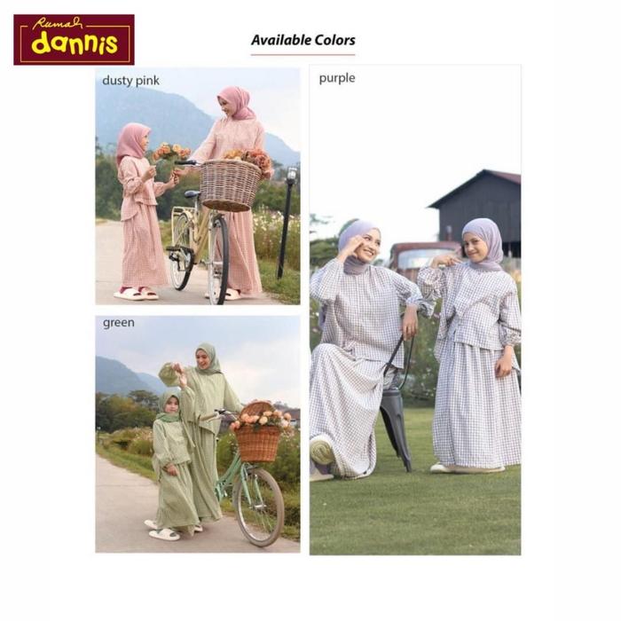 Strok anak dan dewasa DAILY TULIP DANNIS / set rok dannis ori Katun