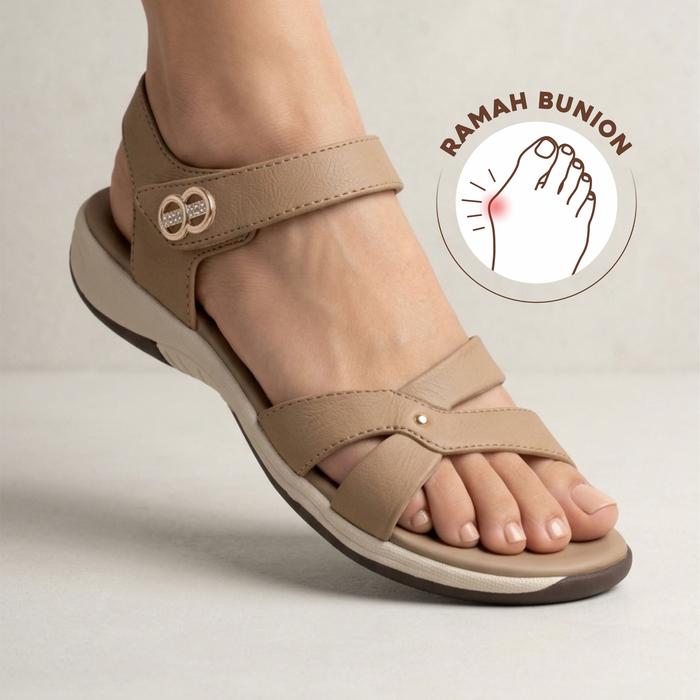 Momo Sandal Wanita Neucleus Seri Twist-03 Rekomended untuk Kaki Bunion