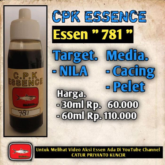 Essen 781 untuk target ikan nila media pelet cacing