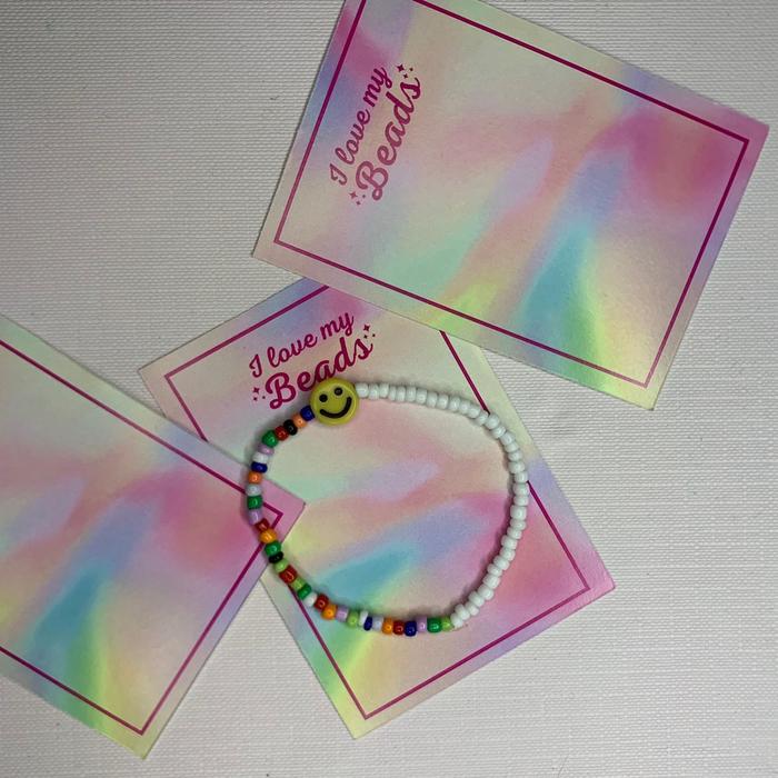 Smiley beads bracelet | Gelang manik manik smiley