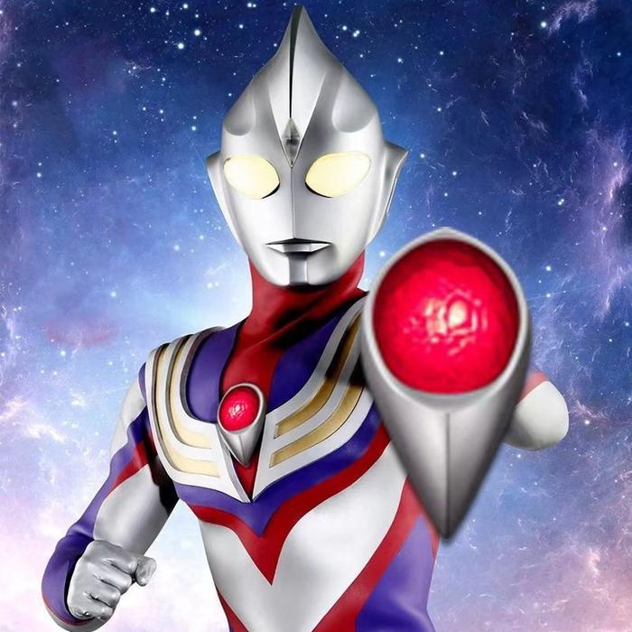 Ultraman Tiga Chest Light Timer / Color Timer Dengan Suara Dan Lampu