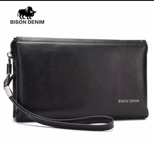 Bison Denim-Handbag Pria Clutch Bag Luxury (BISON N2257-2B)