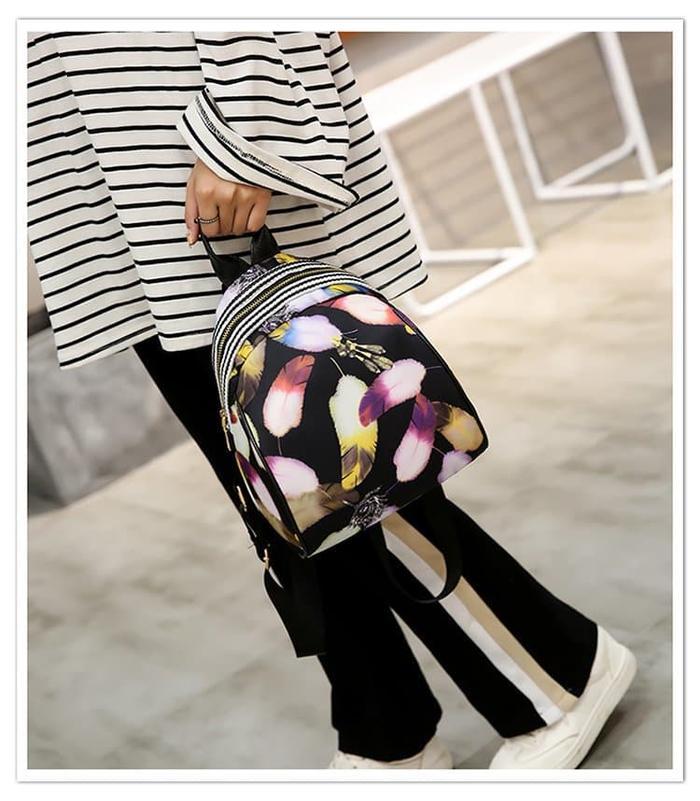 BP21 Korea Flower Floral Backpack/ Tas Ransel Mini