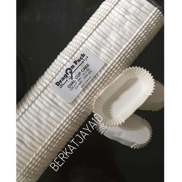 Cake Cases Oval Cup Cake Kertas Alas Risoles Risol 129x81mm isi 1000 pcs
