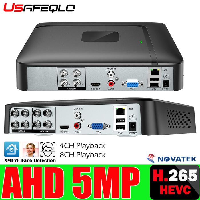 AHD 5MP-H 4CH 8CH CCTV DVR Mini DVR 5IN1 For CCTV Kit VGA HDMI